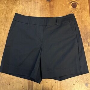 Ann Taylor Factory Womens The 6 inch Shorts Mid Rise Size 4 Black NEW